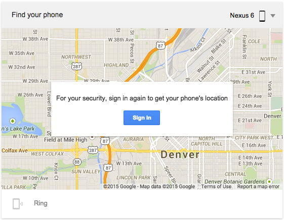 Google Find my phone